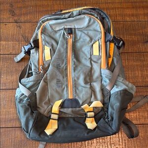 Patagonia Green and Orange Backpack for Outdoor Adventures